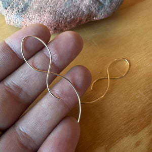Flat Spiral 14k Gold fill Earrings by 8.6.4 Design