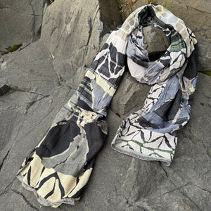 Florine Jacquard Scarf in Onyx by Letol