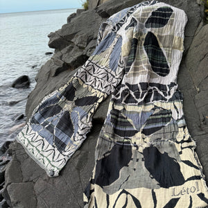 Florine Jacquard Scarf in Onyx by Letol