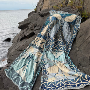 Florine Jacquard Scarf in Turquin by Letol