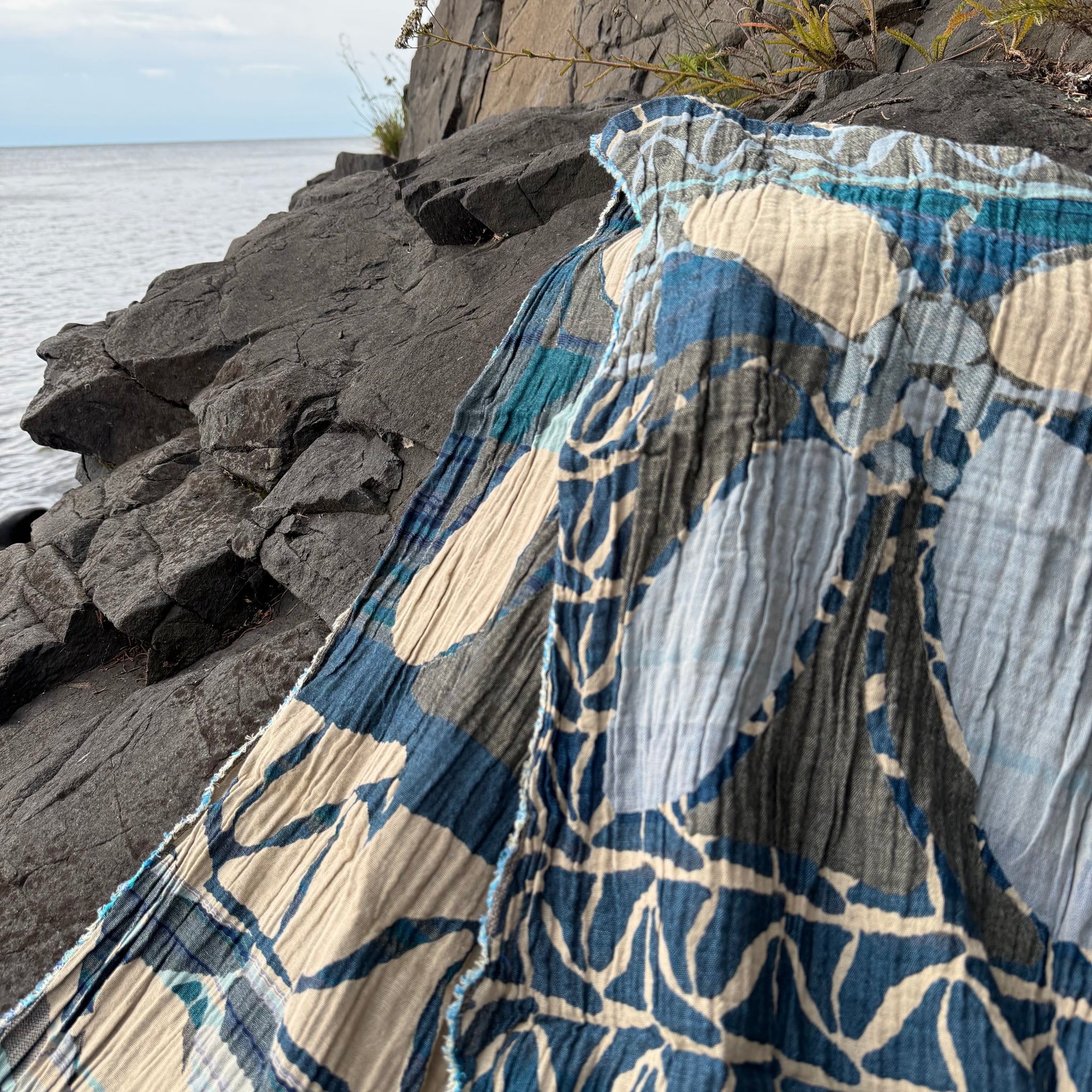 Florine Jacquard Scarf in Turquin by Letol