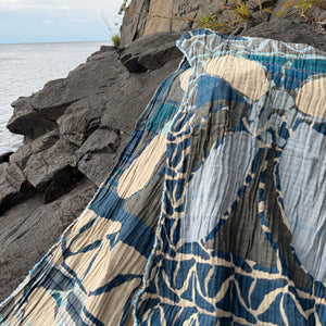 Florine Jacquard Scarf in Turquin by Letol