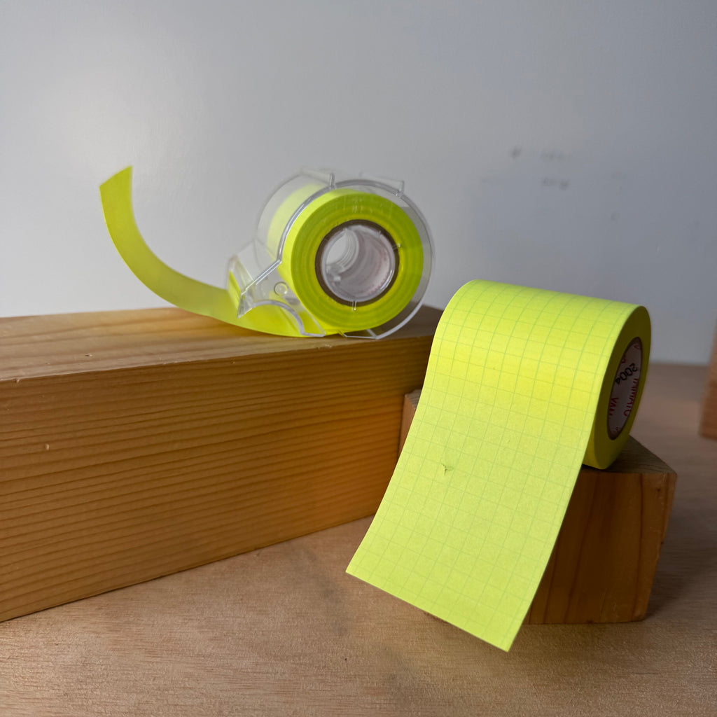 Fluo Yellow Memo Roll Washi Tape and Refills
