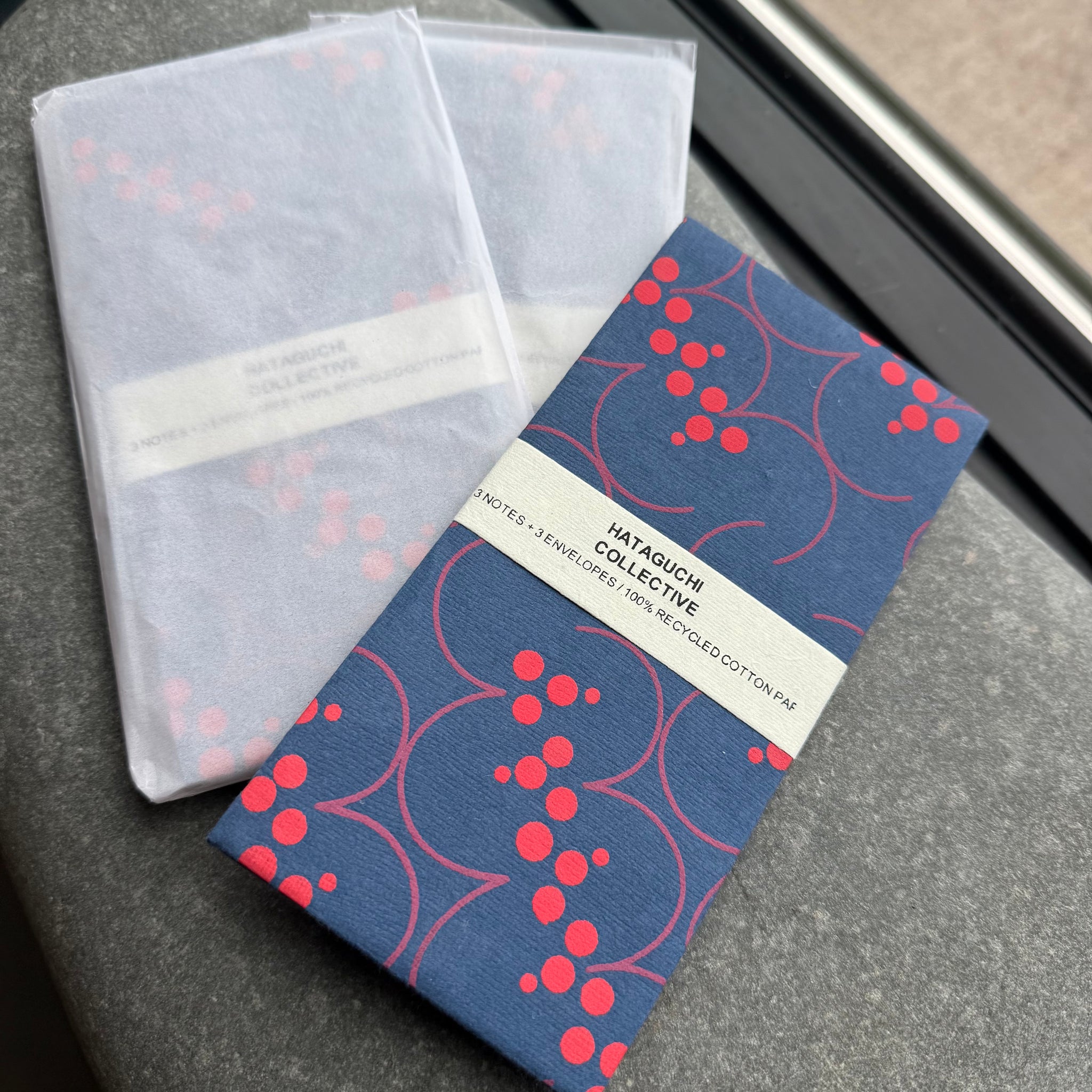 Hand Made Paper Stationery Trio, in Navy Saanp By Hataguchi Collective