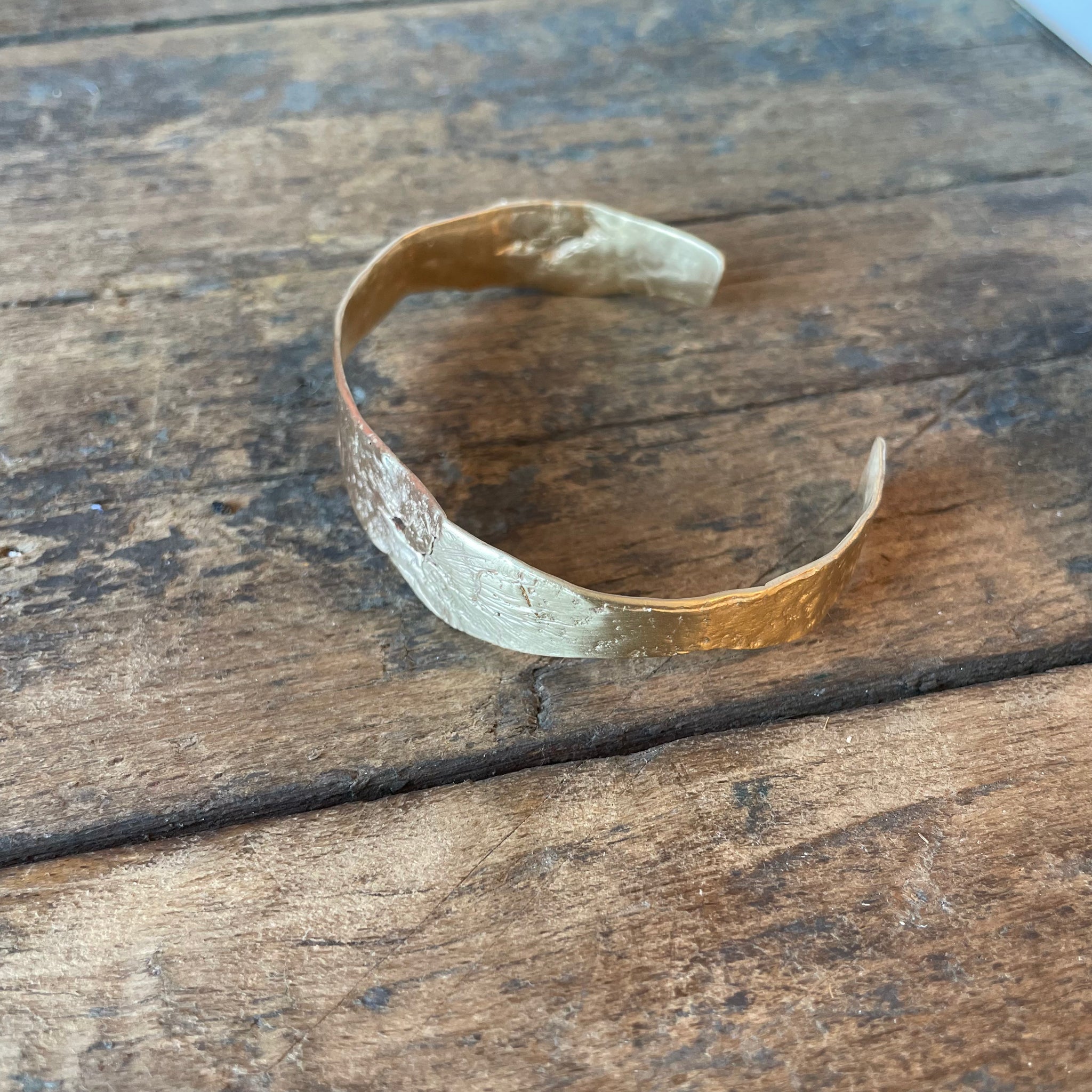 Raw Brass Cuff Bracelet by 8.6.4 Design