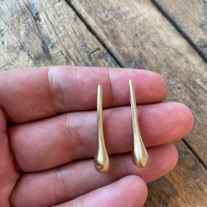 Teardrop Brass Earrings by 8.6.4 Design