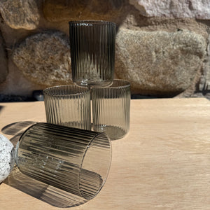 Glass Tumbler Set in Smoke by GRY MATTR