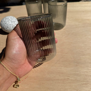 Glass Tumbler Set in Smoke by GRY MATTR
