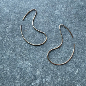 Gold Bean 14k Gold fill Earrings by 8.6.4 Design