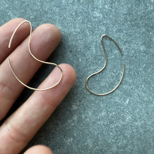 Gold Bean 14k Gold fill Earrings by 8.6.4 Design
