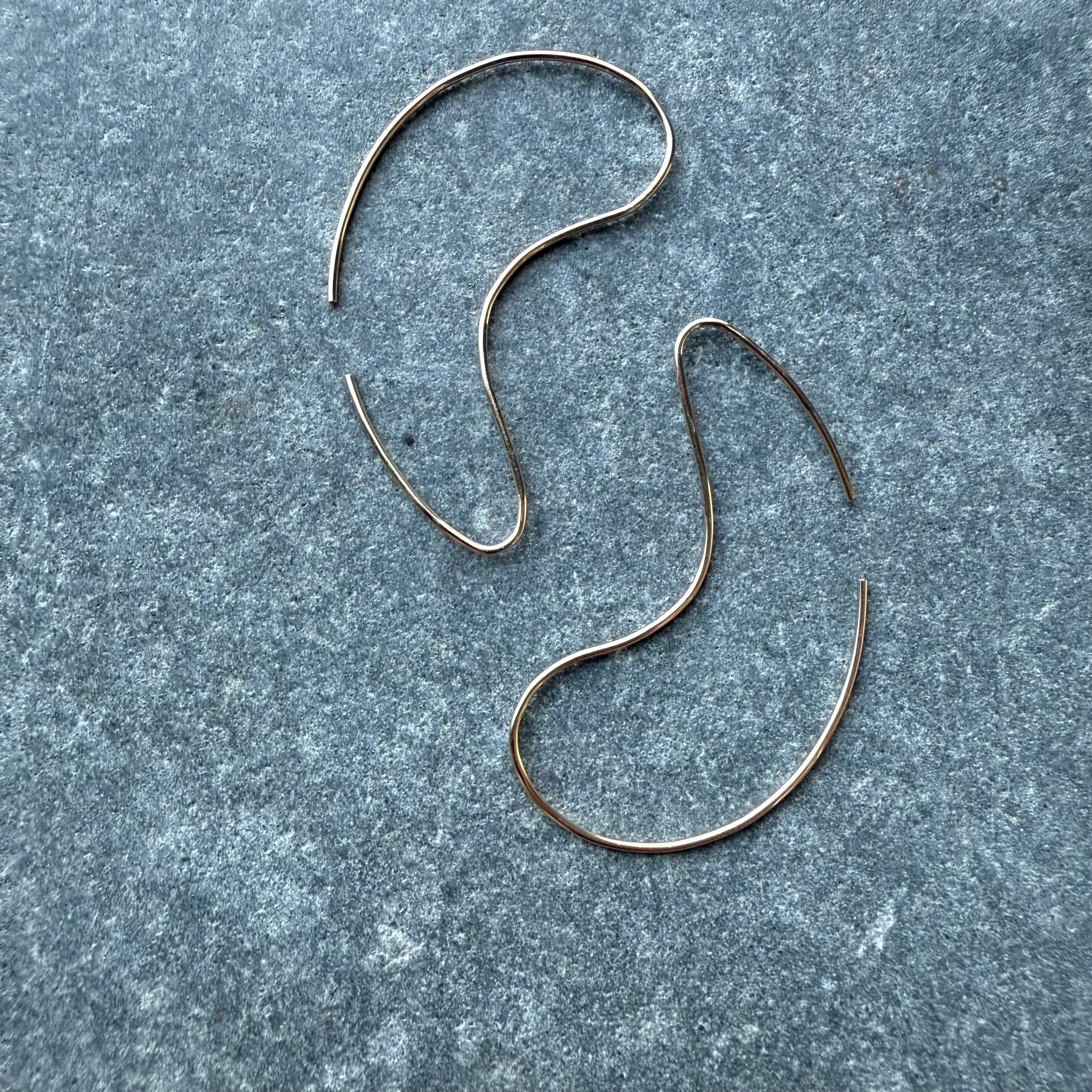 Gold Bean 14k Gold fill Earrings by 8.6.4 Design