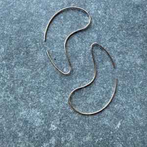 Gold Bean 14k Gold fill Earrings by 8.6.4 Design