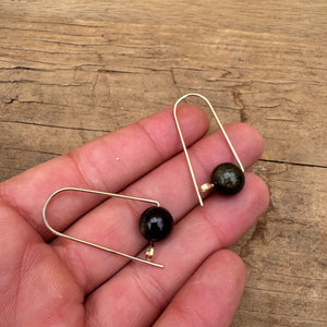 Gold Fill and Stone Earrings by Jovy Rockey