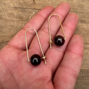 Gold Fill and Stone Earrings by Jovy Rockey