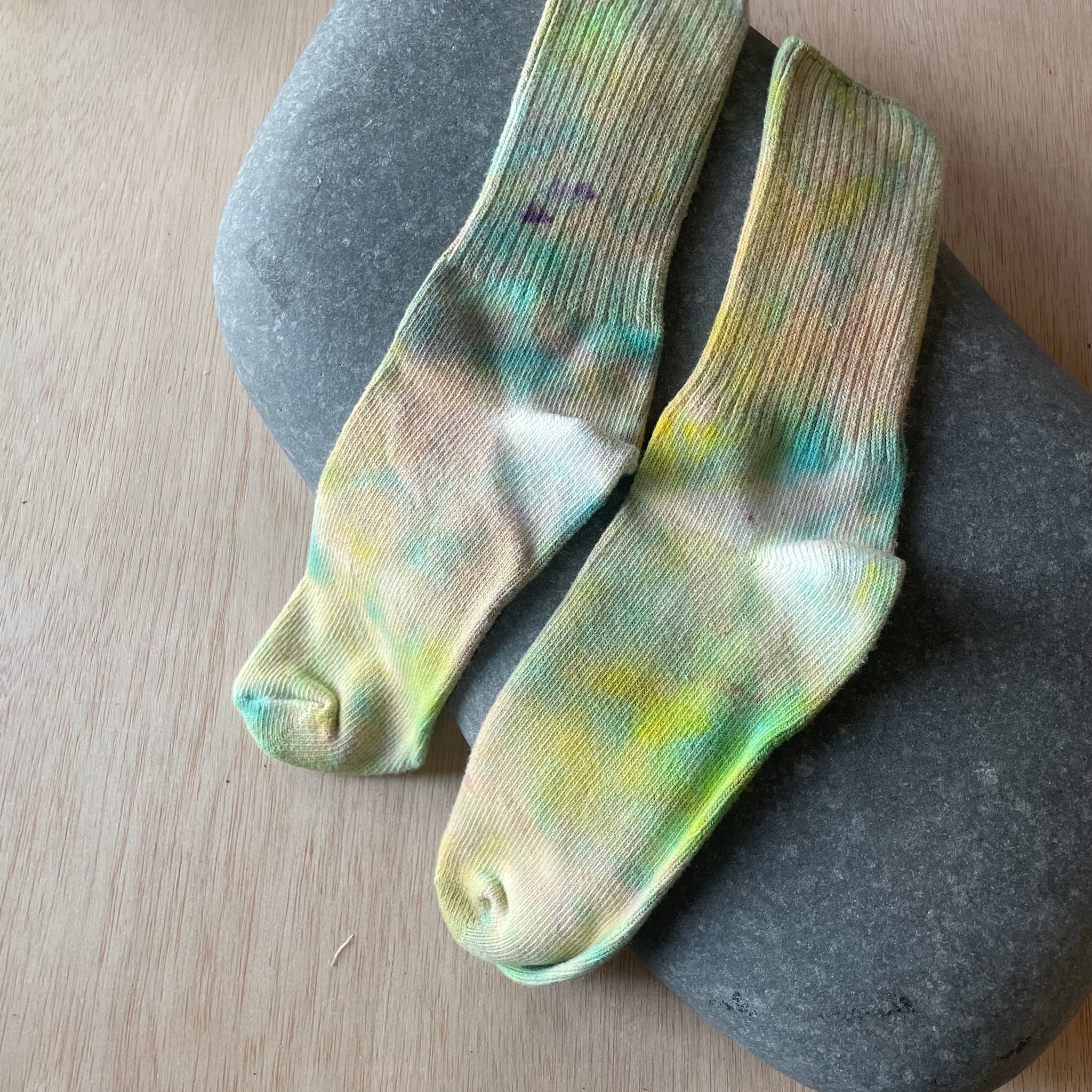 Hand Dyed Cotton Socks- Random Dyed by Scarfshop 1-5