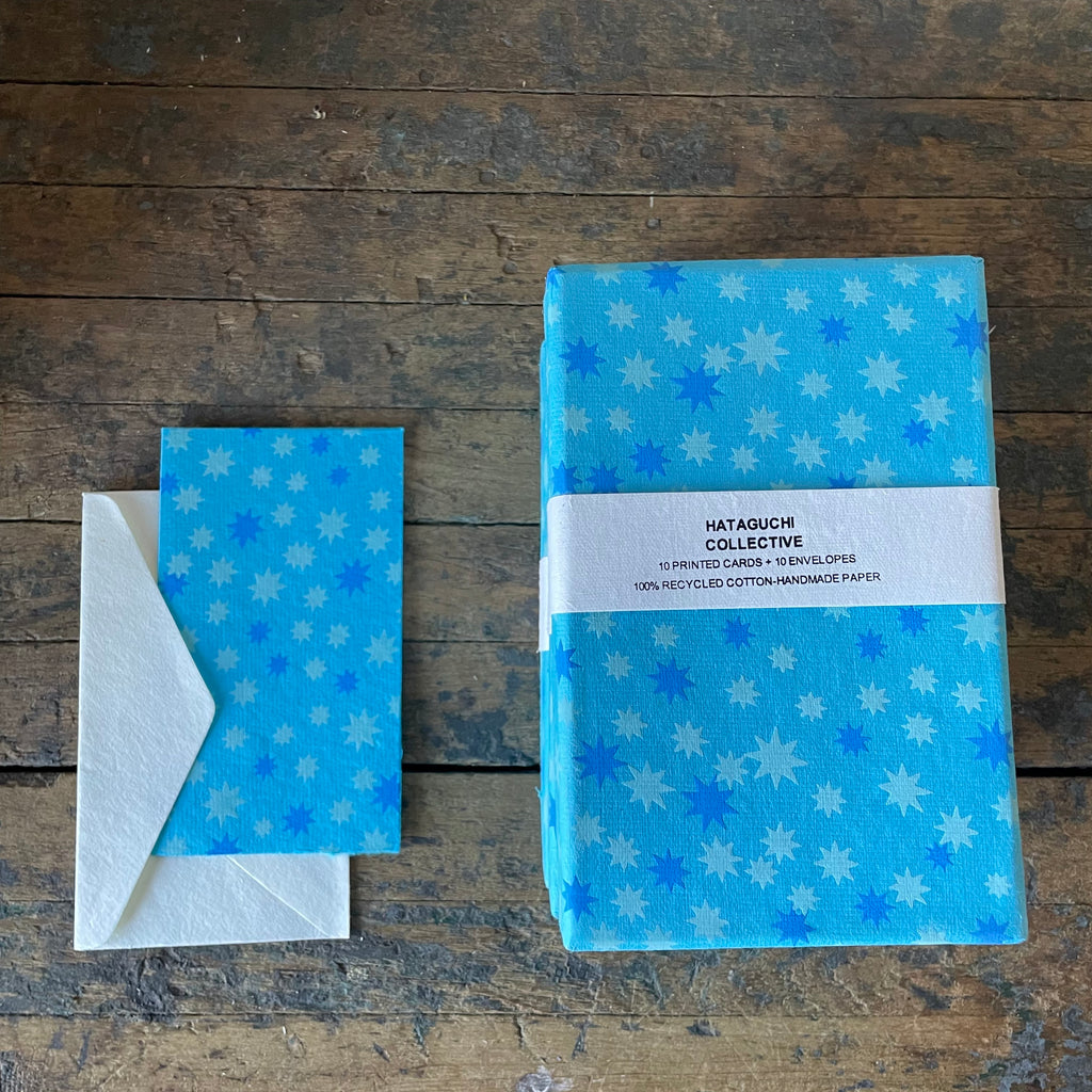 Hand Made Paper Stationery Set, in KONPEITO Sky By Hataguchi Collective