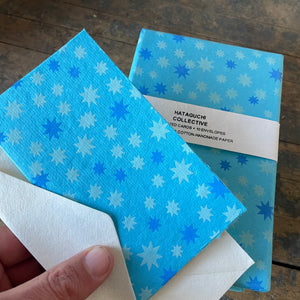 Hand Made Paper Stationery Set, in KONPEITO Sky By Hataguchi Collective