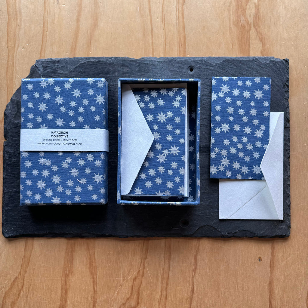 Hand Made Paper Stationery Set, in Konpeito, Starry Sky By Hataguchi Collective