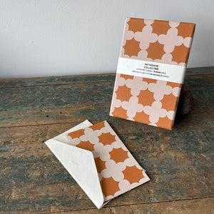 Hand Made Paper Stationery Set, in Tetu Brick By Hataguchi Collective