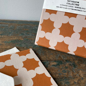 Hand Made Paper Stationery Set, in Tetu Brick By Hataguchi Collective
