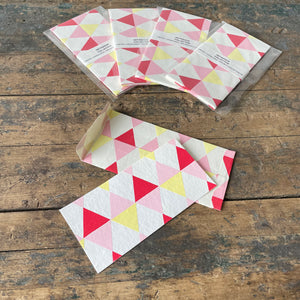 Hand Made Paper Stationery Trio, in Pinks By Hataguchi Collective