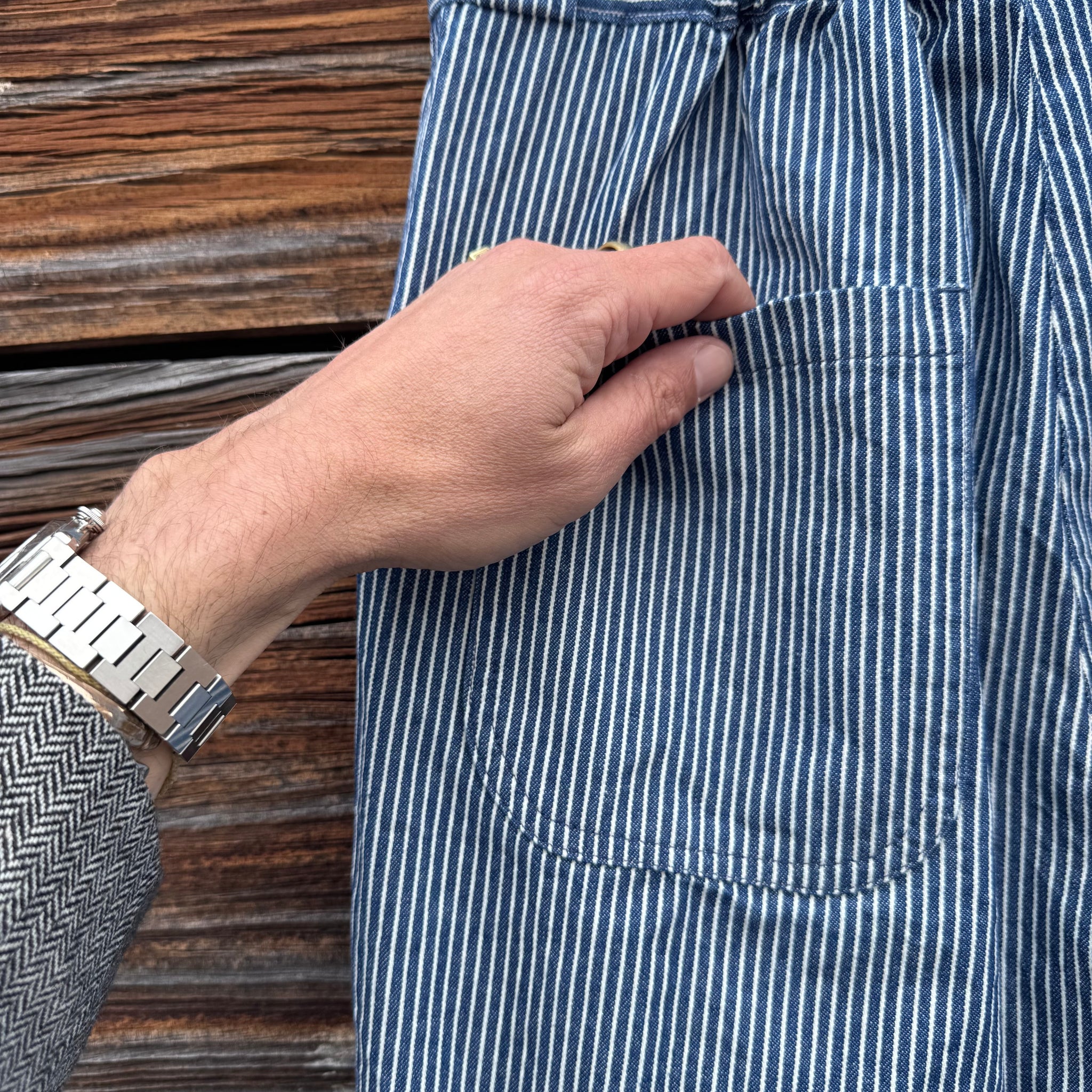 Hickory Stripe Cotton Patissier Pants by Sarahwear