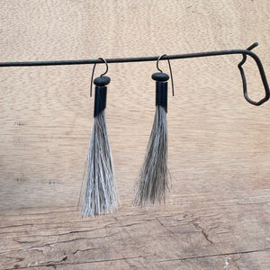 Horsehair and Stone Earrings by Lakestone Jewelry