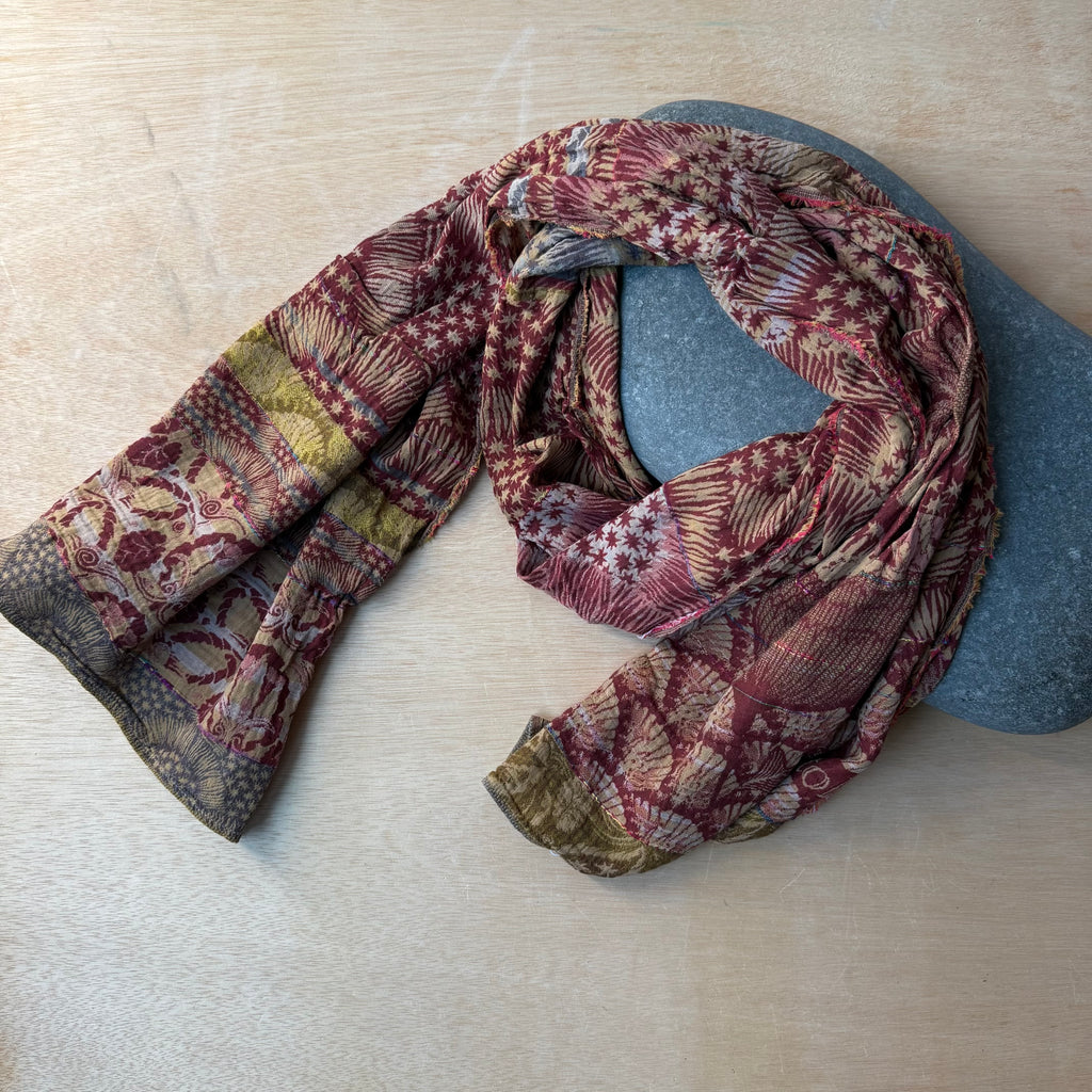 Hugues Jacquard Scarf in Sienne by Letol