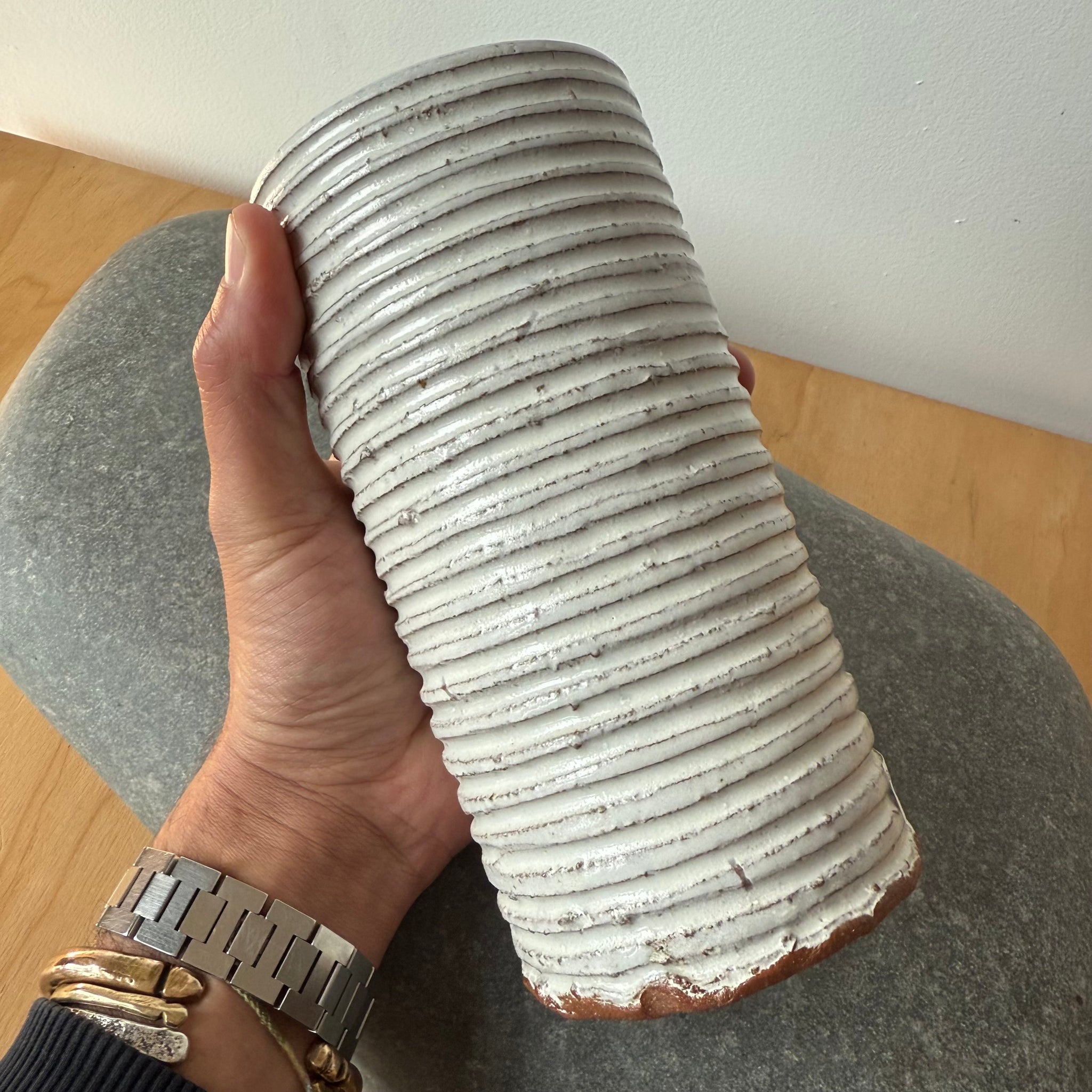 Carved Column Vase by Adam Greutzmacher