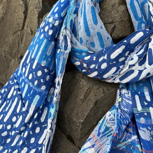 Anselme Jacquard Scarf in Outremer by Letol