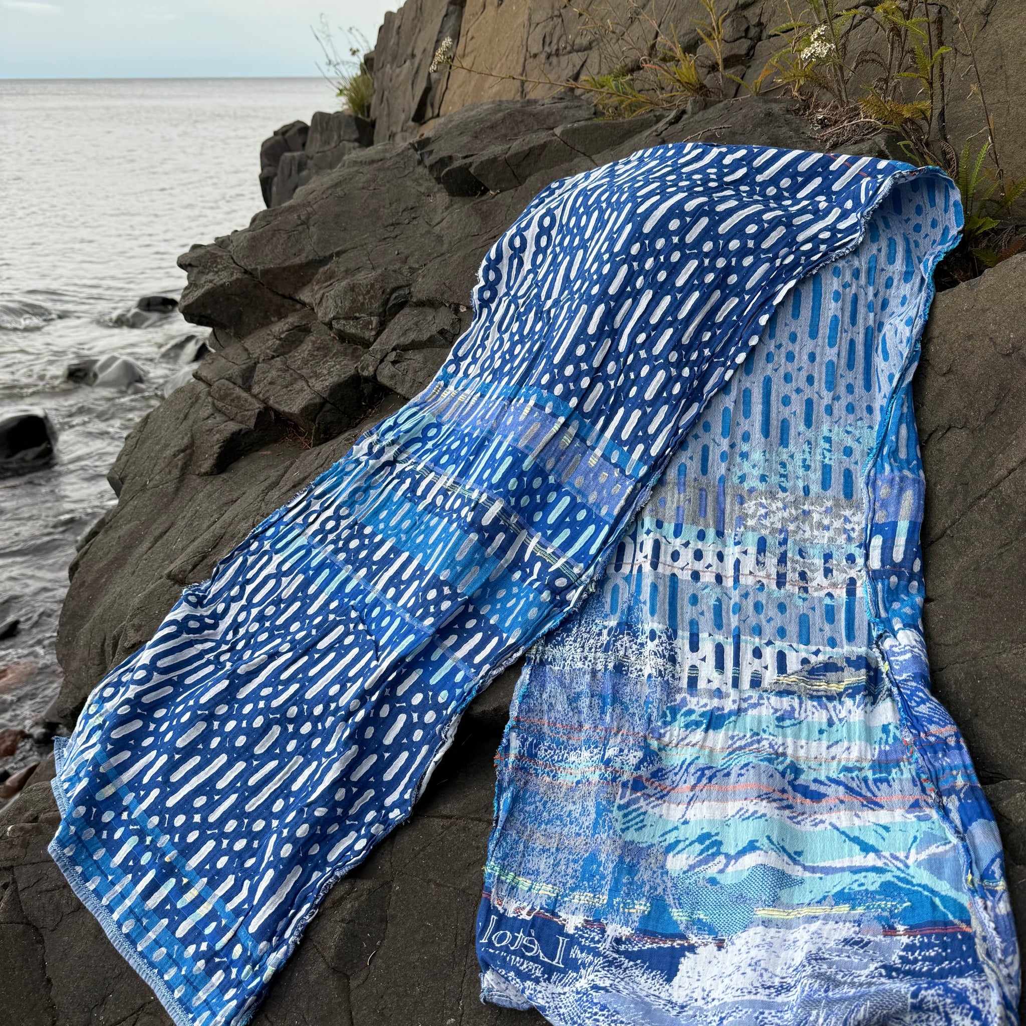 Anselme Jacquard Scarf in Outremer by Letol