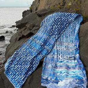 Anselme Jacquard Scarf in Outremer by Letol