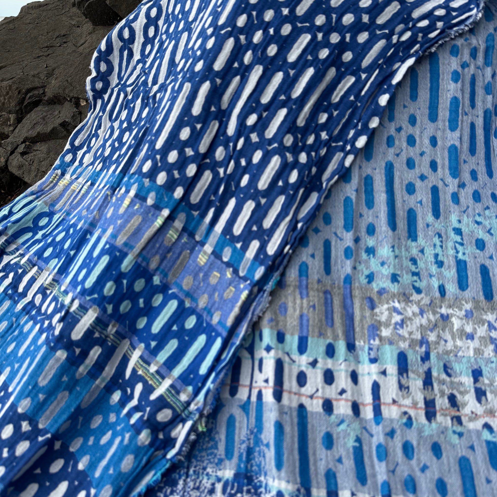 Anselme Jacquard Scarf in Outremer by Letol