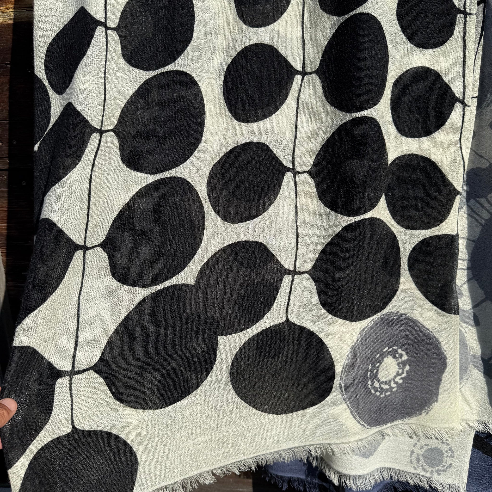 Until Merino Scarf in Nero by Susy Pilgrim Waters