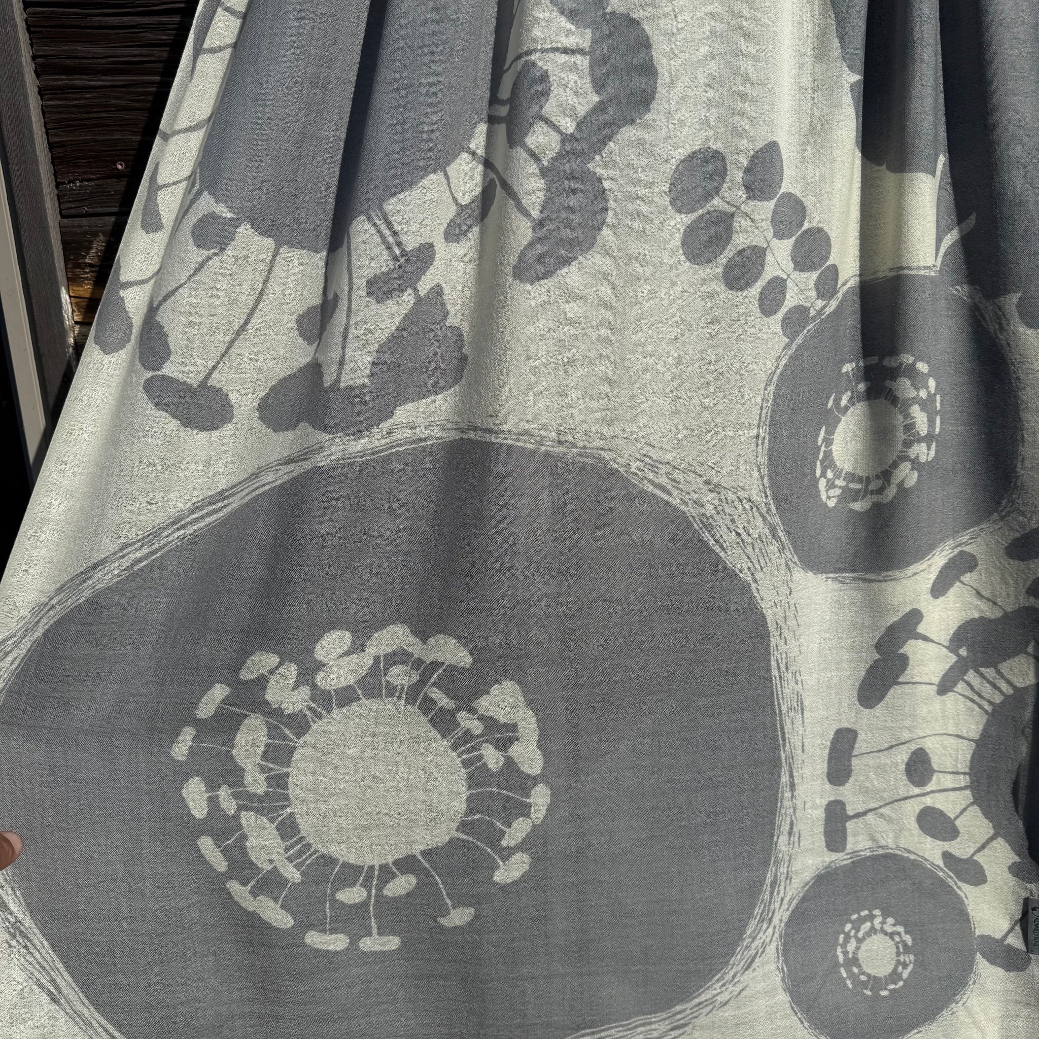 Bloom Merino Scarf in Mist by Susy Pilgrim Waters