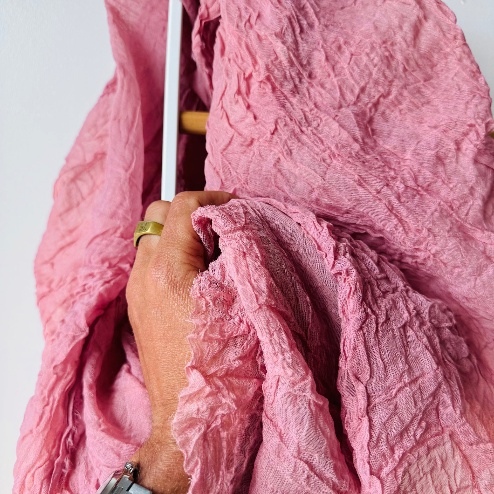 Organic Cotton Scarf in Pink Clay by Scarfshop