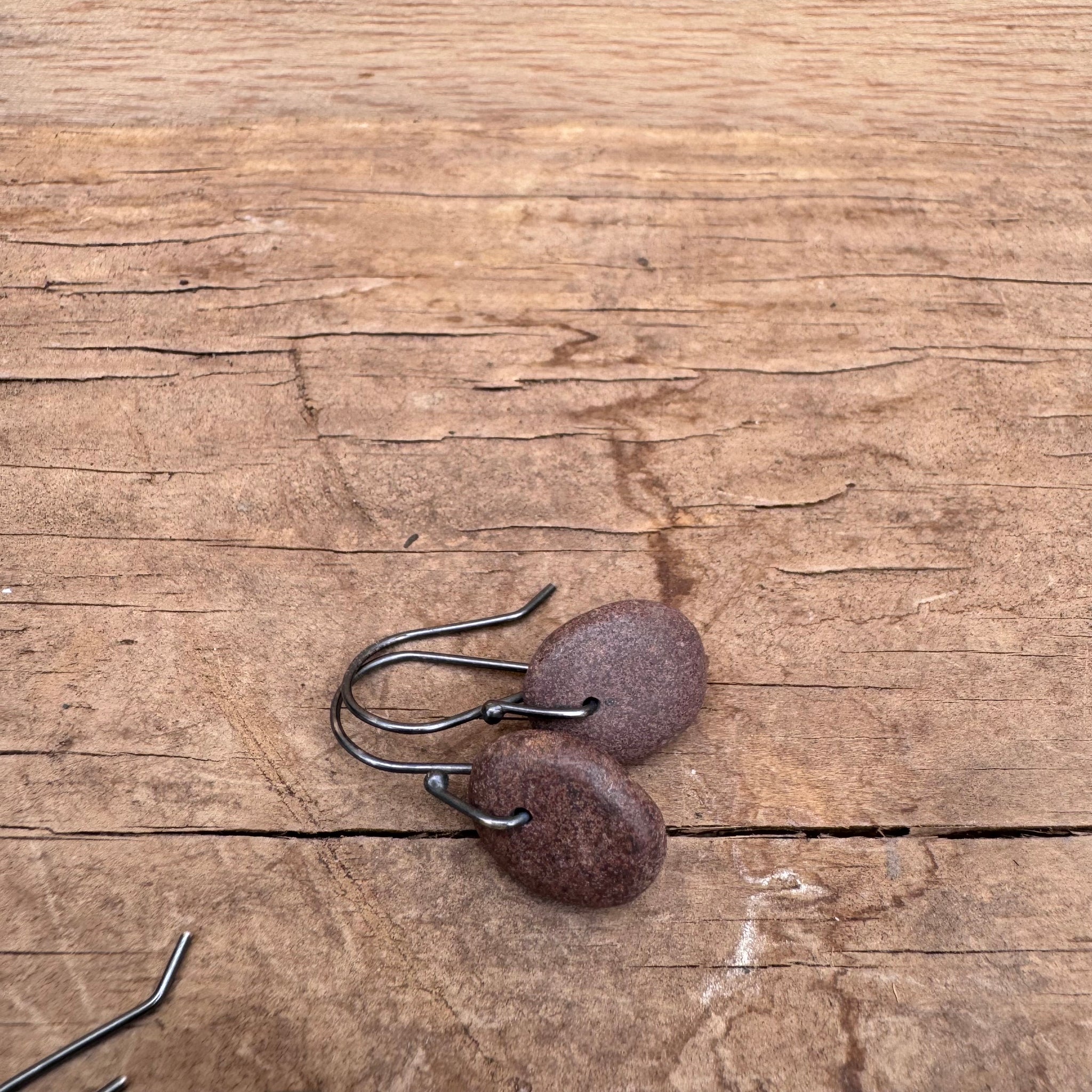 Simple Stone Earrings by Lakestone Jewelry