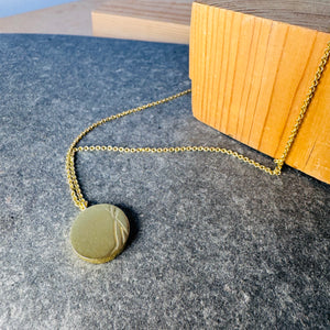 Kitsugi Round Charm Necklace by Mulxiply