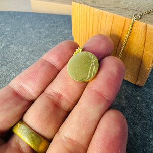 Kitsugi Round Charm Necklace by Mulxiply