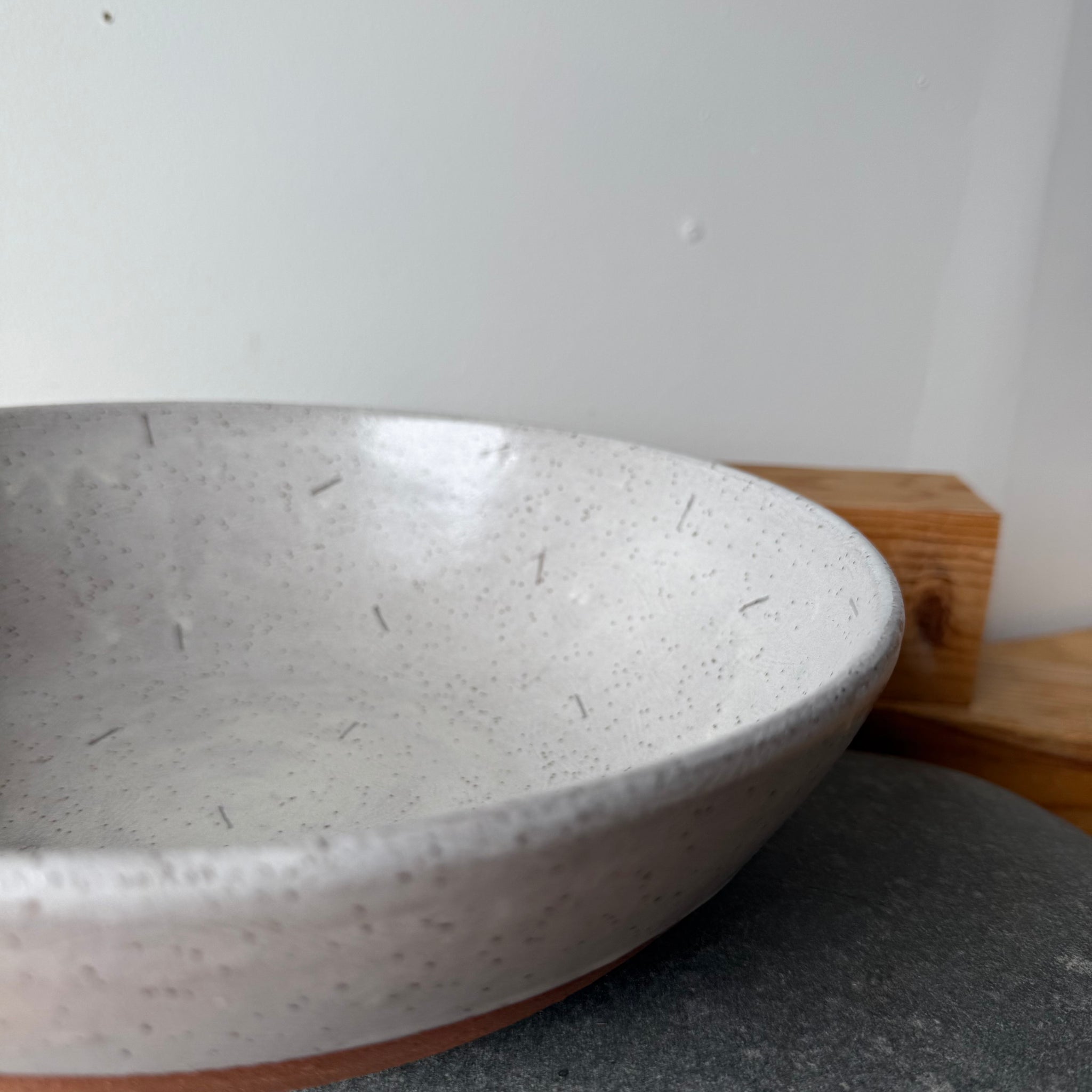 Large Flat Base Ceramic Bowl 1 by Adam Greutzmacher