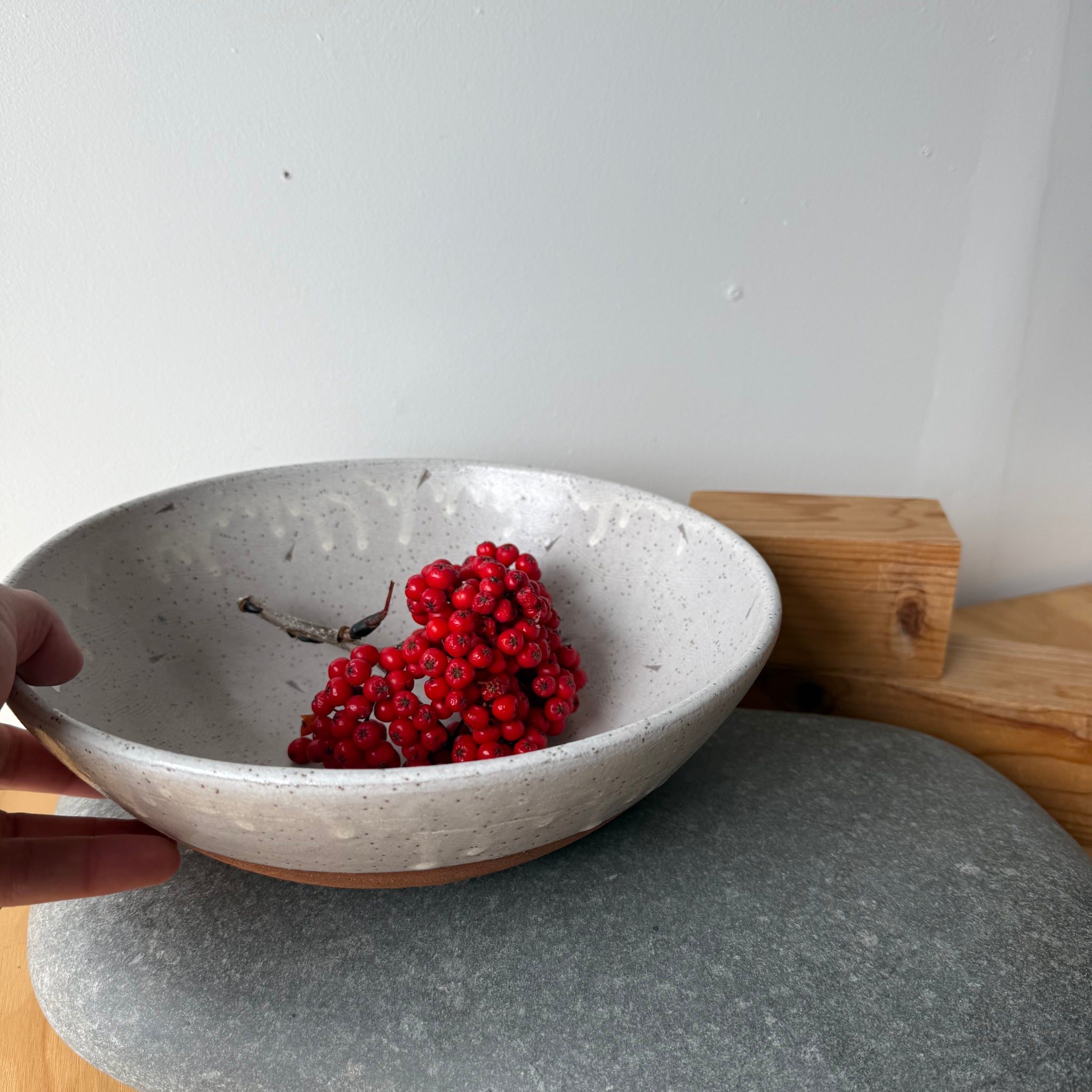 Large Flat Base Ceramic Bowl 2 by Adam Greutzmacher