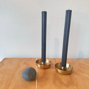 Large Hand-Forged Brass Round Candle Holder by Fog Linen