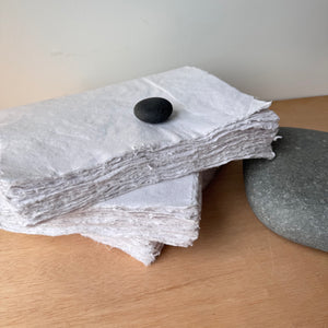 Large Hand Stitched Cotton Rag Paper Notebook by Lamali Paris