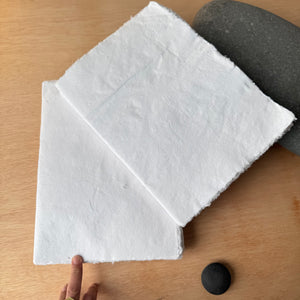 Large Hand Stitched Cotton Rag Paper Notebook by Lamali Paris