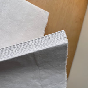 Large Hand Stitched Cotton Rag Paper Notebook by Lamali Paris