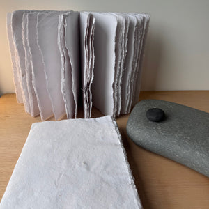 Large Hand Stitched Cotton Rag Paper Notebook by Lamali Paris