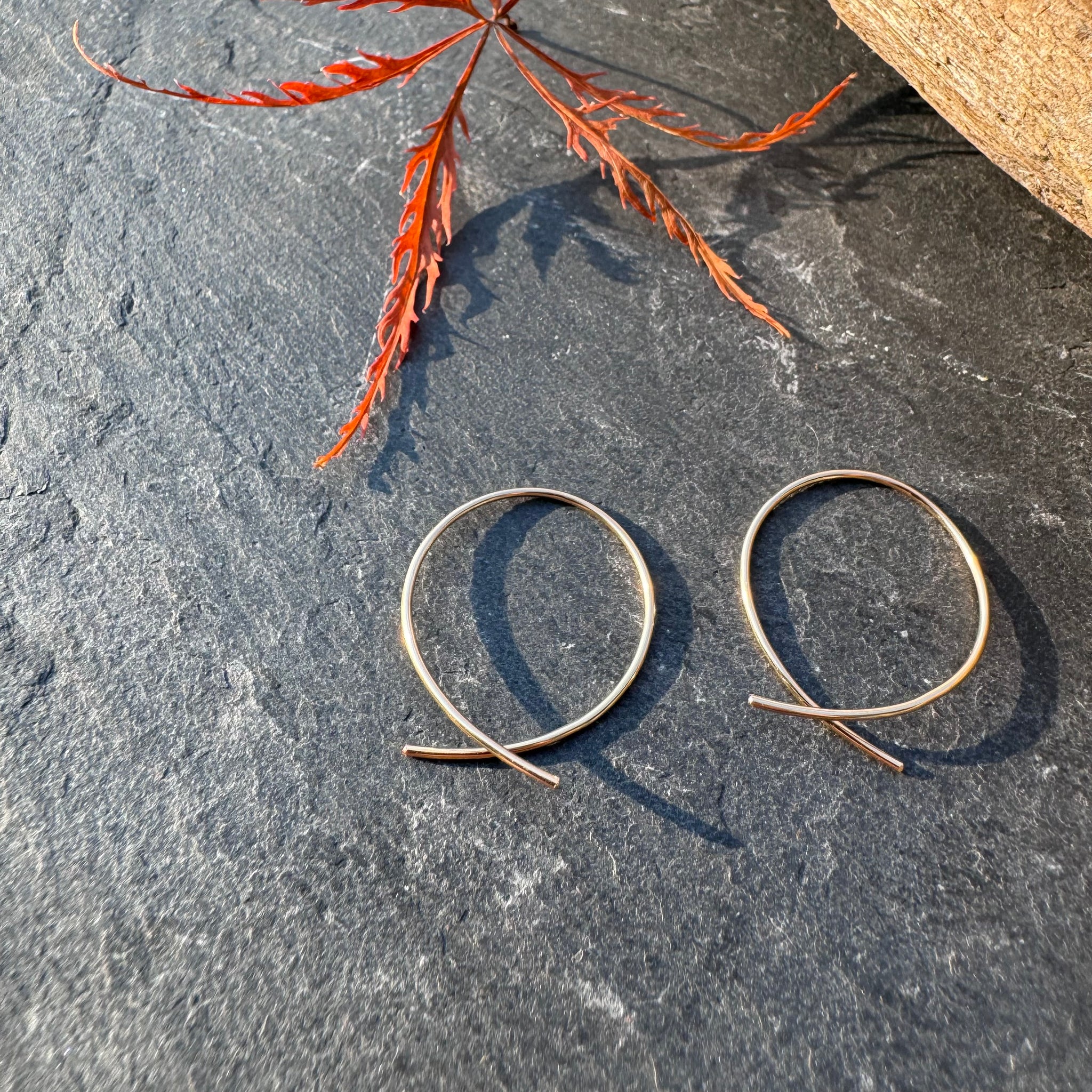 Large Twist 14k Gold fill Earrings by 8.6.4 Design