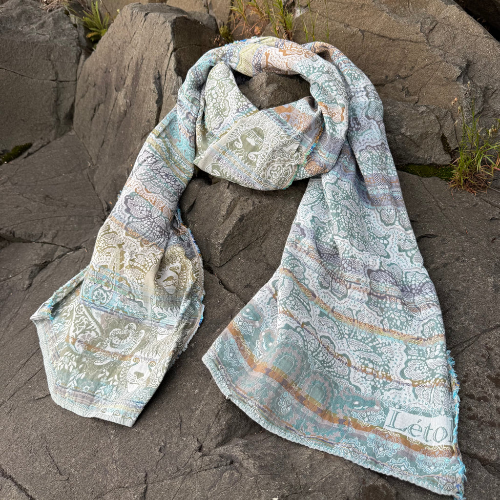 Leonce Jacquard Scarf in Kilimandjaro by Letol