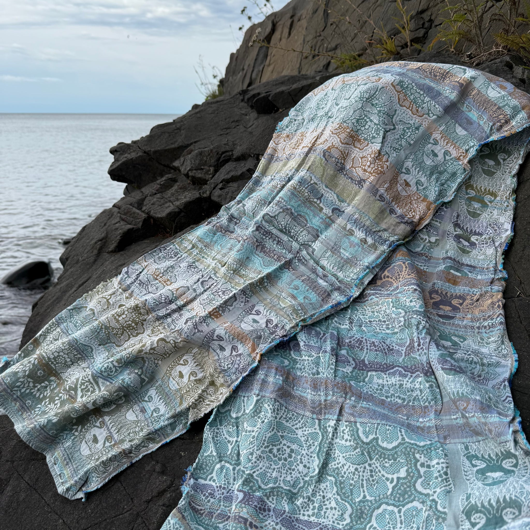 Leonce Jacquard Scarf in Kilimandjaro by Letol