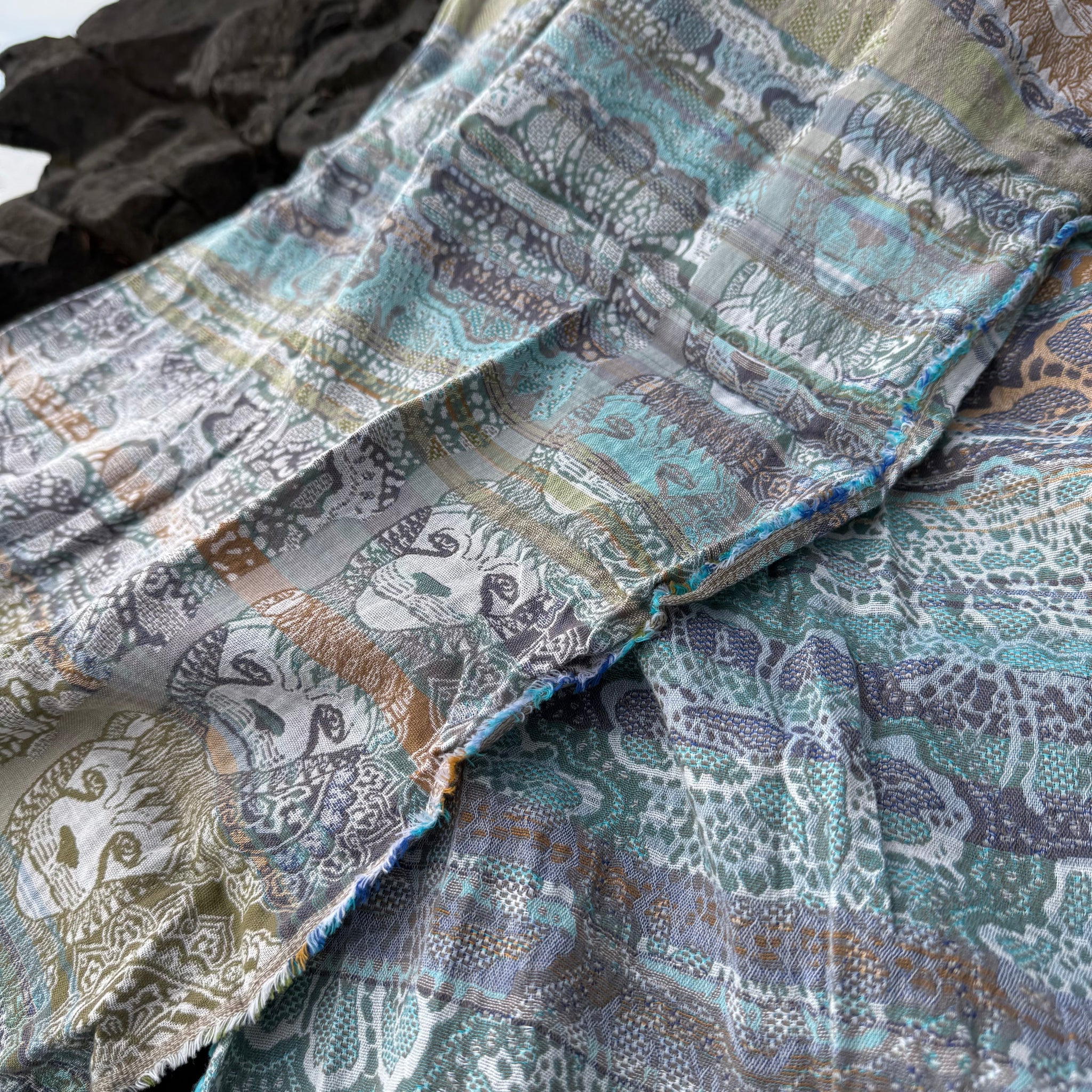 Leonce Jacquard Scarf in Kilimandjaro by Letol